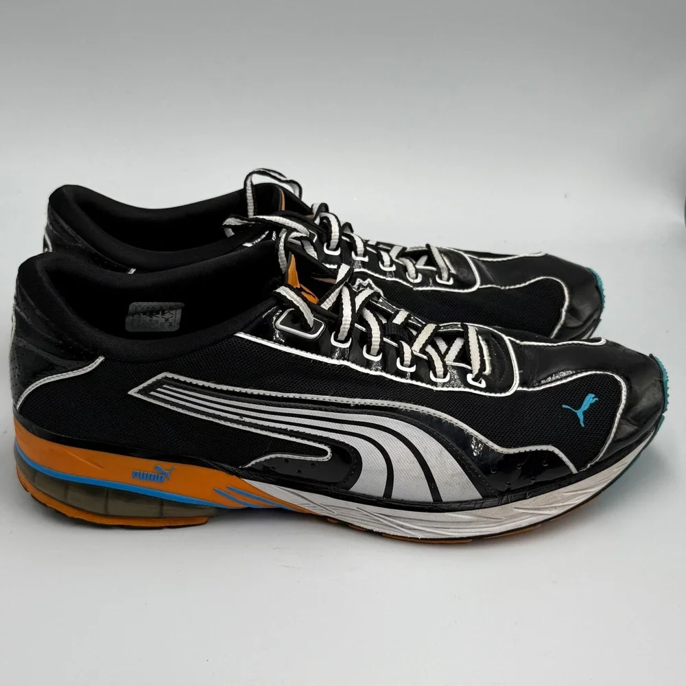 Puma Toori Run M Running Shoes Black Orange Cushioned‎ Mens Size 13 RARE